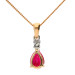 9ct Yellow Gold 0.80ct Ruby & Diamond Pendant