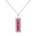 9ct White Gold 0.75ct Ruby & 0.15ct Diamond Pendant