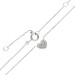 9ct White Gold Diamond Heart Necklace