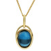 9ct Yellow Gold London Blue Topaz Pendant