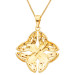 9ct Yellow Gold Diamond Celtic Cross Cluster Pendant