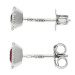 18ct White Gold Diamond & Ruby Earrings