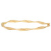 9ct Yellow Gold Textured Twisted Hinged Bangle