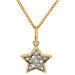 9ct Yellow Gold Diamond Cluster Star Pendant