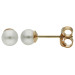 9ct Gold 4mm Freshwater Round Pearl Earrings