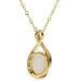 9ct Yellow Gold Opal & Diamond Infinity Drop Pendant