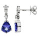 18ct White Gold Diamond & 1.70ct Tanzanite Drop Earrings