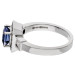 18ct White Gold Diamond & Sapphire Ring