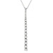 18ct White Gold Diamond Drop Necklace