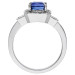 18ct White Gold Diamond & Sapphire Ring