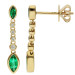 9ct Yellow Gold Emerald Earrings