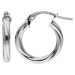 9ct White Gold Twisted Hoop Earrings