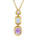 18ct Yellow Gold Amethyst & Tanzanite Pendant
