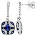 18ct White Gold Diamond & 2.08ct Sapphire Drop Earrings