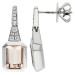 18ct White Gold Morganite & Diamond Drop Earrings 