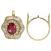 14ct Yellow Gold Ruby & Diamond Dress Ring