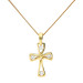 9ct Yellow Gold Cubic Zirconia Cross Pendant