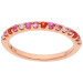 18ct Rose Gold Mixed Sapphire & Diamond Half Eternity Ring
