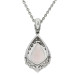 18ct White Gold Morganite & Diamond Pendant