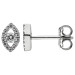18ct White Gold & Diamond Marquise Stud Earrings