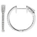18ct White Gold Diamond Hoop Earrings