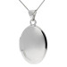 Sterling Silver Small Plain Oval Locket