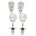 18ct White Gold 0.70ct Diamond & Pearl Earrings