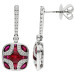 18ct White Gold Diamond & 2.19ct Ruby Drop Earrings