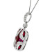18ct White Gold Diamond & 1.62ct Ruby Pendant