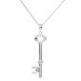 18ct White Gold 0.24ct Diamond Key Pendant