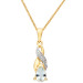 9ct Yellow Gold Aquamarine & Diamond Infinity Pendant