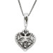 9ct White Gold 0.25ct Diamond Heart Pendant