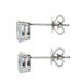 9ct White Gold 0.80ct Oval Aquamarine Solitaire Stud Earrings