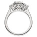 Platinum 2.61ct Lab-Grown Diamond Three Stone Ring