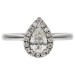 Platinum 0.50ct Diamond Halo Ring