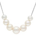 9ct White Gold Sliding Graduated Pearl Necklace 