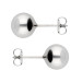 9ct White Gold 8mm Ball Stud Earrings