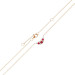 18ct Yellow Gold Ruby & Diamond Bouquet Necklace