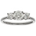 Platinum 1.20ct Three Stone Natural Diamond Ring