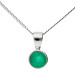 9ct White Gold 0.56ct Emerald Solitare Pendant