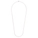 9ct White Gold 2.11mm Filed Curb Chain Necklace