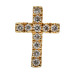  9ct Yellow Gold & Diamond Cross Single Stud Earring