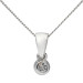  18ct White Gold 0.15ct Diamond Rub Over Solitaire Pendant