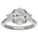 Platinum 2.61ct Lab-Grown Diamond Three Stone Ring