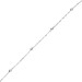 9ct White Gold Twist Curb Chain Fancy Anklet