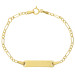 Children's 9ct Yellow Gold Hollow Figaro ID Bracelet