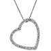 9ct White Gold Diamond Heart Pendant Necklace