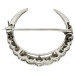 18ct White Gold Diamond Crescent Moon Brooch