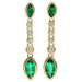 9ct Yellow Gold Emerald Earrings
