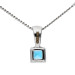 9ct White Gold 0.10ct Topaz Solitare pendant